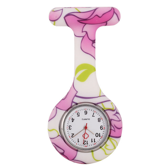 Pocket Watch Clip-on Fob Quartz Brooch Hanging Rubber Silicone Nurse Watch Fashion Casual Men Women Unisex relogio feminino saat