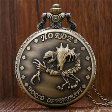 Load image into Gallery viewer, Hot Game WoW World of Warcraft Hearthstone Theme Glass Dome Case Quartz Pocket Watch With Chain Necklace