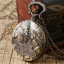 Load image into Gallery viewer, Hot Game WoW World of Warcraft Hearthstone Theme Glass Dome Case Quartz Pocket Watch With Chain Necklace