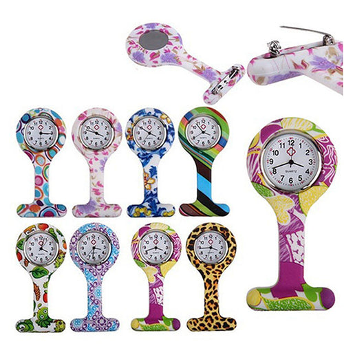 Pocket Watch Clip-on Fob Quartz Brooch Hanging Rubber Silicone Nurse Watch 2019 Casual Men Women Unisex relogio feminino saat