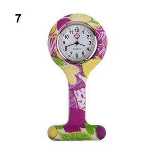 Pocket Watch Clip-on Fob Quartz Brooch Hanging Rubber Silicone Nurse Watch 2019 Casual Men Women Unisex relogio feminino saat