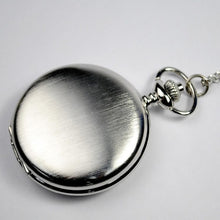 Load image into Gallery viewer, Smooth And Bright Fashion Retro Two-faced Pocket Watch Silver Pocket Watch With Necklace Pocket watch Two Colors To Choose