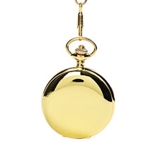 Load image into Gallery viewer, Smooth And Bright Fashion Retro Two-faced Pocket Watch Silver Pocket Watch With Necklace Pocket watch Two Colors To Choose